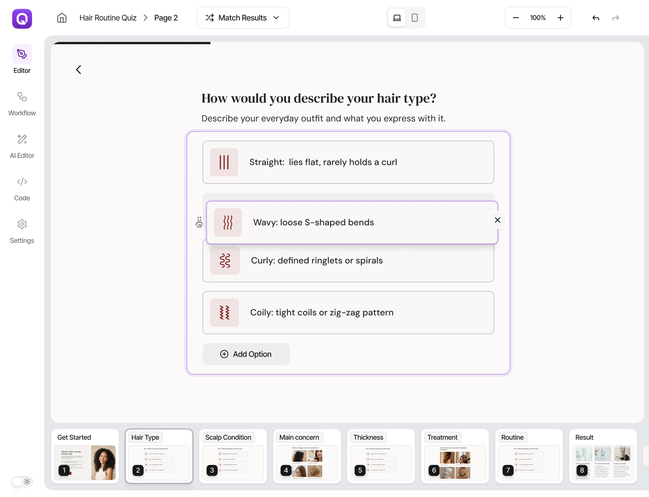 Quizell drag & drop quiz builder
